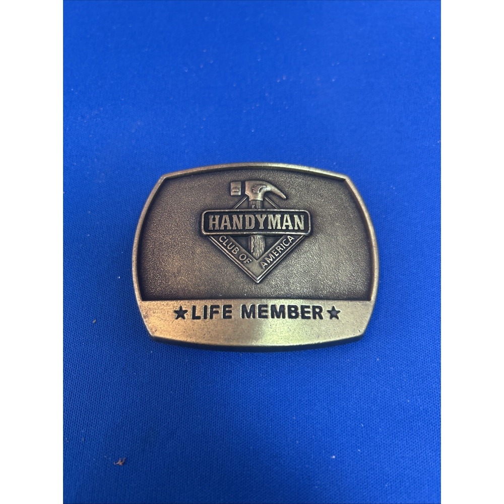 Handyman Club of America LIFE MEMBER Belt Buckle beltbuckle carpenter tool 1996
